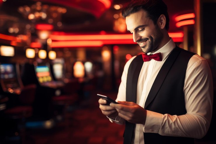 Permainan Colok Naga live dealer di layar smartphone wkwk slot